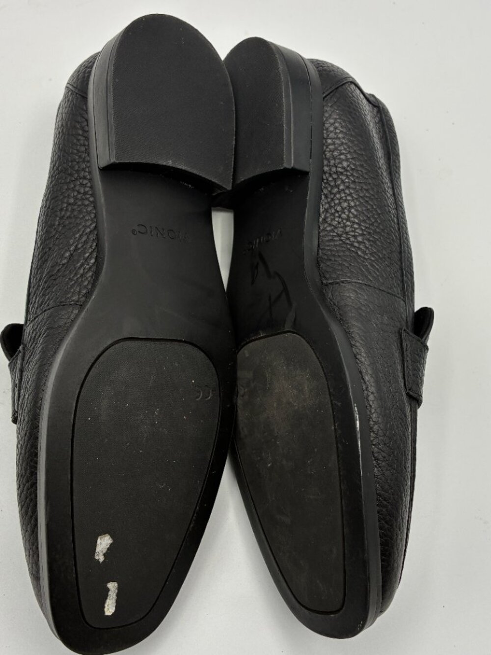 Vionic Shoes Black Pebbled Leather Sellah Loafers Slip On Flats - Picture 13 of 15